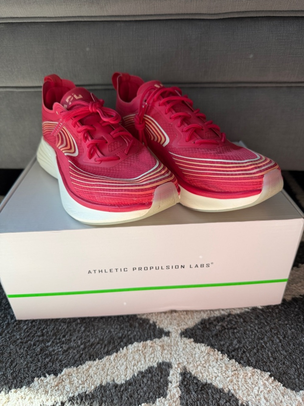 APL Women's Athletic Shoes - Bright Red with White Sole